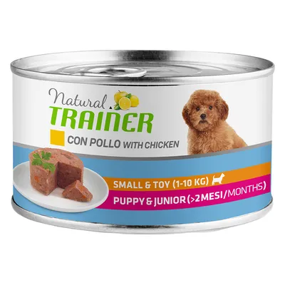 Natural Trainer krmivo pro psy s kuřecím, vhodné pro malé a trpasličí psy (1–10 kg), štěňata a mladé psy (>2 měsíce).