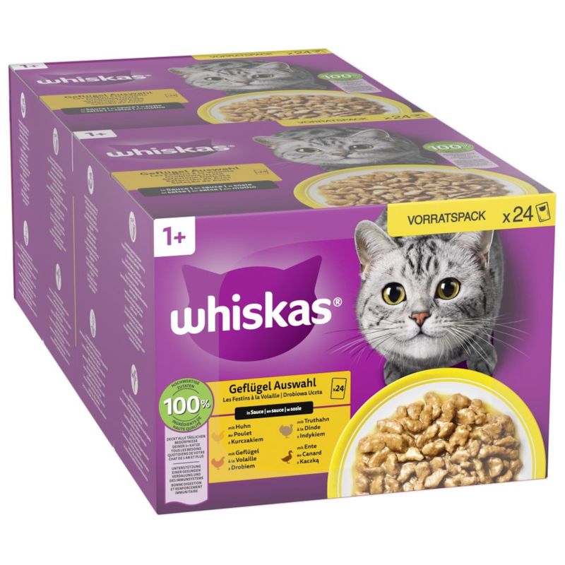 Whiskas 1+ Adult Pouches Saver Pack 48 x 85g