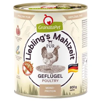 Voordeelpakket GranataPet Liebling's Mahlzeit PUR 24 x 800 g