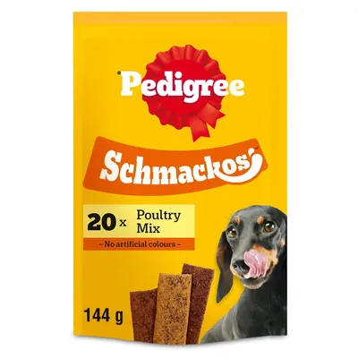 PEDIGREE® SCHMACKOS™ Dog Treats - Saver Pack: Poultry (14 x 20 Strips)