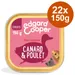 Lot Edgard & Cooper Puppy sans céréales 22 x 150 g pour chiot