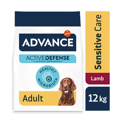 Advance Adult Sensitive Care con cordero, Active Defense, Healthy Microbiota, 12 kg.