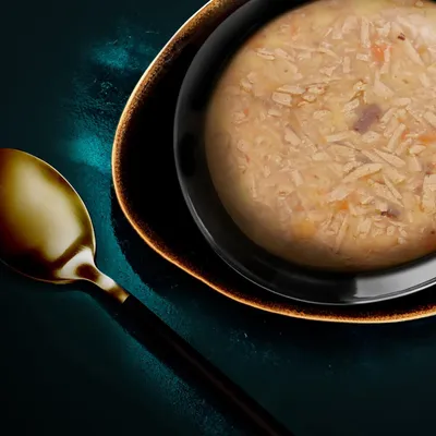 Bowl filled with shredded meat in gravy, shown close up to display texture and consistency of the wet food product.