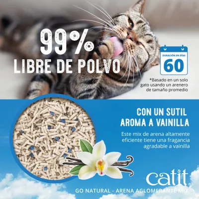 Catit Go Natural! Guisantes + bentonita vainilla