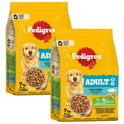 Pedigree Adult suché krmivo pre psy, 7 kg vrece, s prírodnými ingredienciami, prebiotikami a superpotravinami.