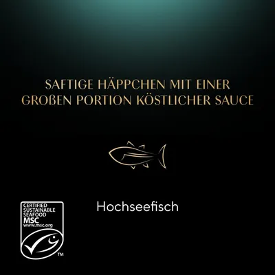 Saftige Häppchen mit einer grossen Portion köstlicher Sauce. Hochseefisch. Zertifiziert nachhaltige Meeresfrüchte MSC.