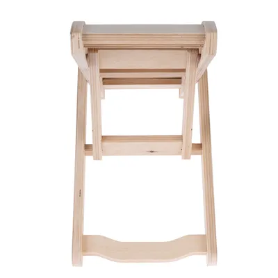 Light natural wood frame, suitable for elevated feeding stations or other pet accessories.
