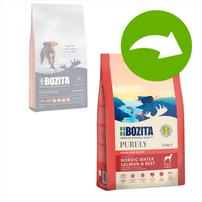 Bozita Dog Purely Adult Large Grain Free saumon, bœuf pour chien