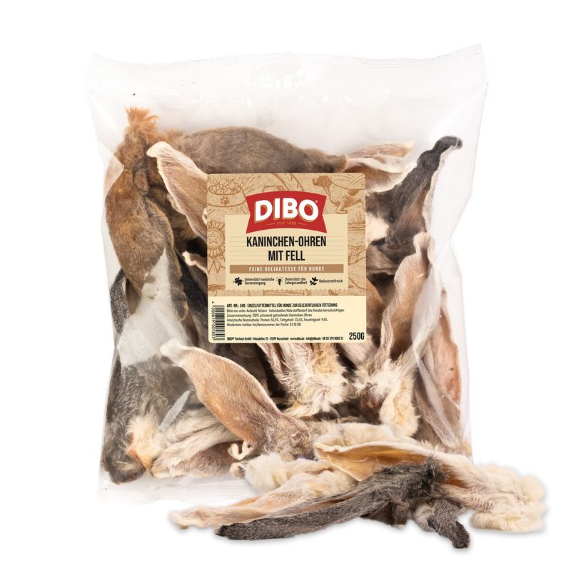 DIBO Rabbit Ears with Fur - dog snacks