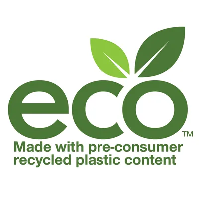 eco. Made with pre-consumer recycled plastic content (tekst na engleskom jeziku)