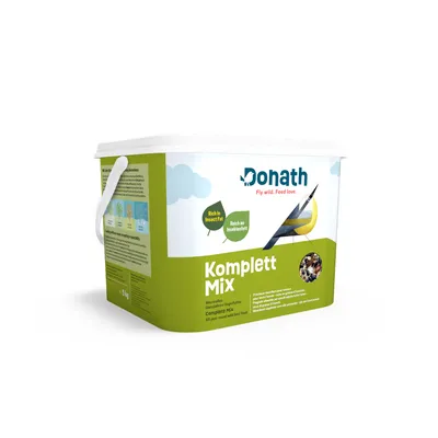 Donath Komplett Mix, πλούσιο σε λίπος εντόμων. Τροφή για πουλιά όλο το χρόνο σε κουβά 5kg. Fly wild. Feed love.