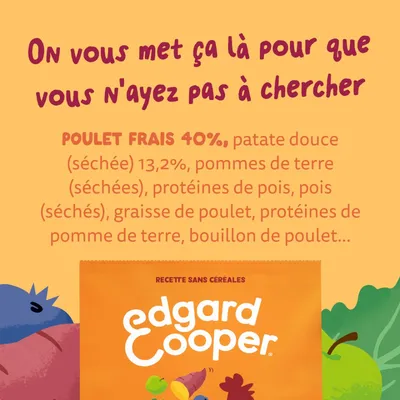 Edgard & Cooper Large Adult Dog Poulet sans céréales
