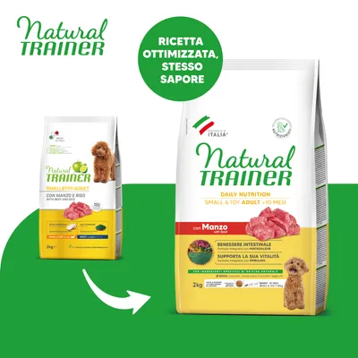 Natural Trainer Adult Small & Toy con manzo
