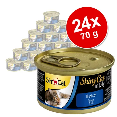 Megapakiet GimCat ShinyCat w galarecie, 24 x 70 g