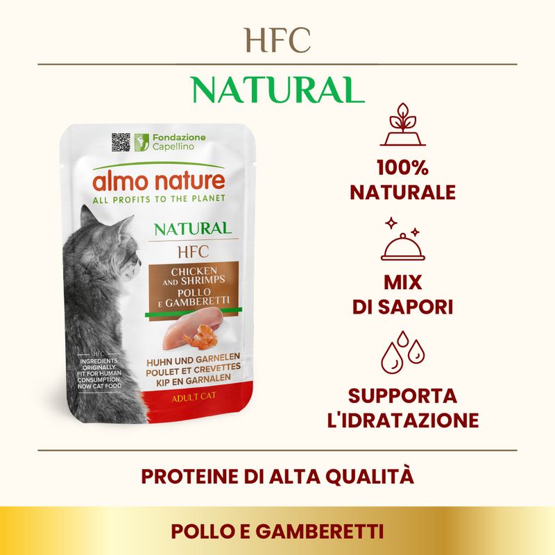 Almo Nature HFC Natural Buste 6 x 55 g Alimento umido per gatti