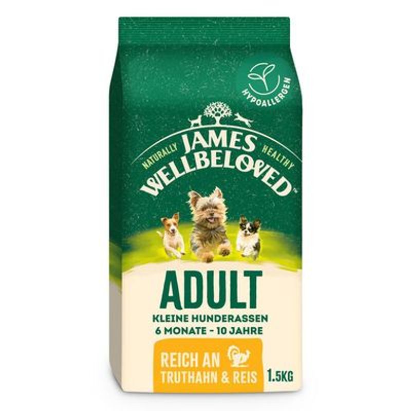 James Wellbeloved Adult Small Breed - Kalkoen & Rijst