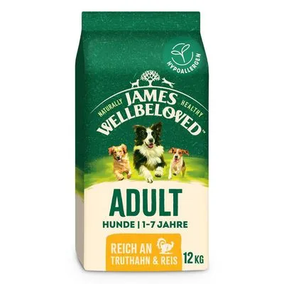 James Wellbeloved Adult Dog Hypoallergenic Kalkoen & Rijst Hondenvoer
