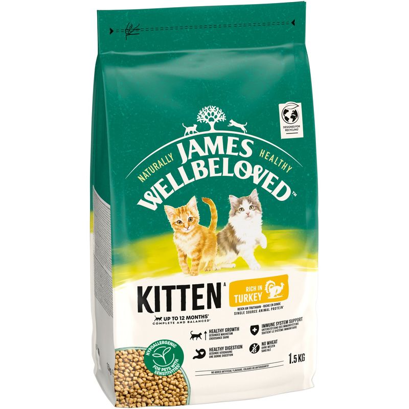 James Wellbeloved Kitten Hypoallergenic Tacchino & Riso