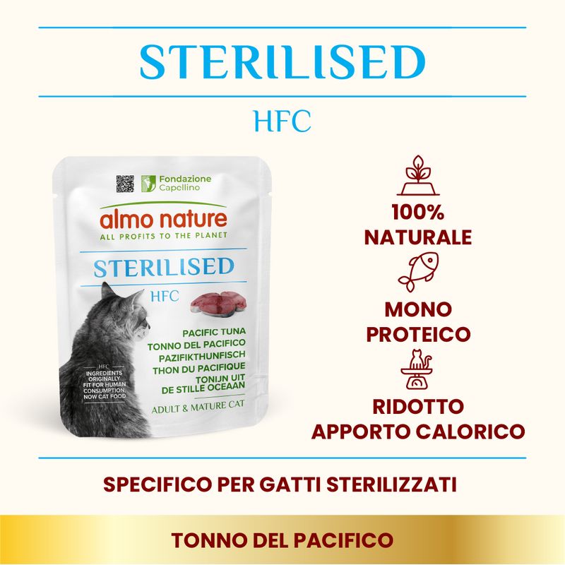 Almo Nature HFC Sterilised6 x 50 g Umido per gatti