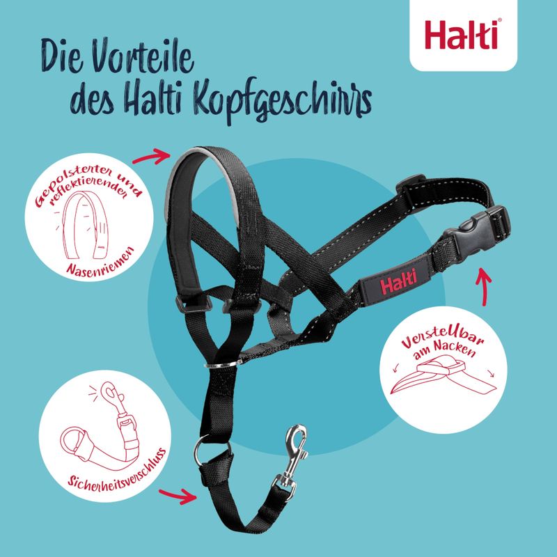 Halti Hunde-Kopfhalfter schwarz