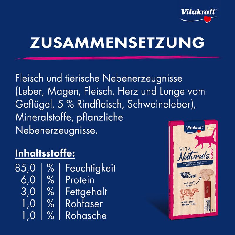Vitakraft friandises liquides au bœuf Vita Naturals