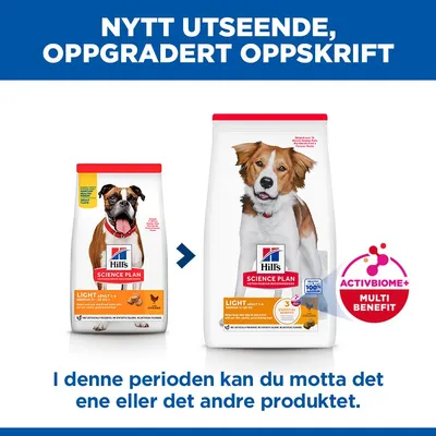 Hill's Science Plan Adult 1-6 Light Medium med kylling