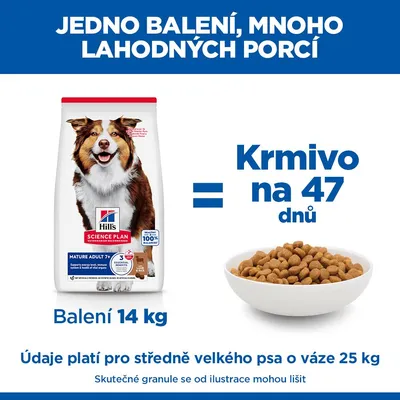Hill's Science Plan Mature Adult 7+ Medium jahňacie a ryža