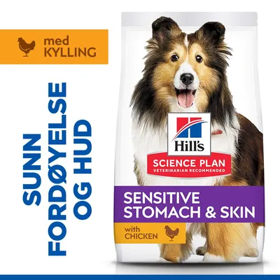 Hill's Science Plan Sensitive Stomach & Skin Adult 1 + Medium med kylling