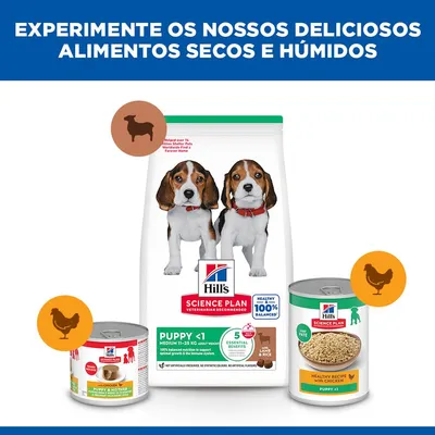 Hill's Science Plan Puppy <1 Medium com cordeiro e arroz