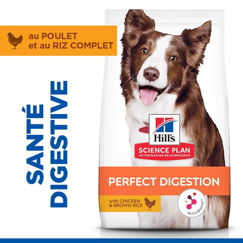 Hill's Science Plan Perfect Digestion Adult 1+ Medium Poulet et riz complet