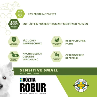 Bozita Robur Adult Small Breed Sensitive mit Lamm