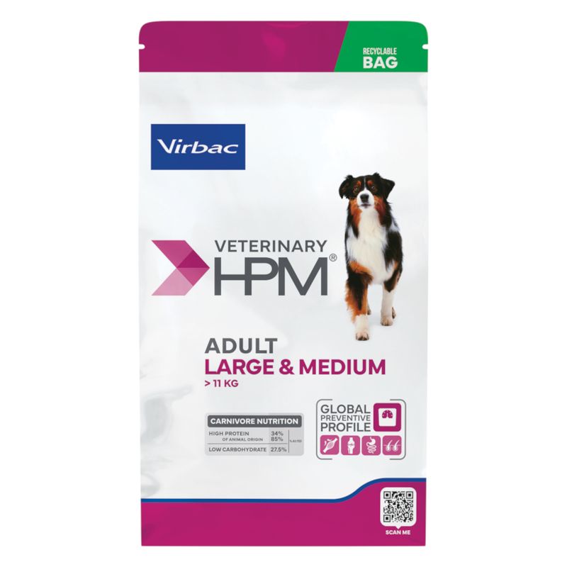 Virbac Veterinary HPM Dog Adult 12 / 16 kg pour chien : 15 € de remise !