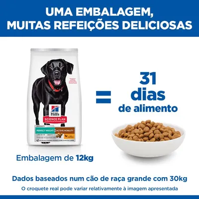 Hill's Adult Perfect Weight & Active Mobility Large Science Plan frango