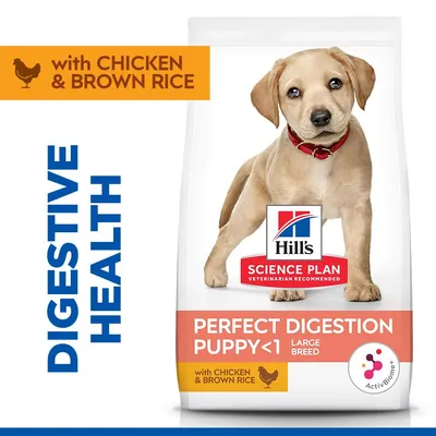 Hill's Science Plan Perfect Digestion Puppy Large csirke & barna rizs