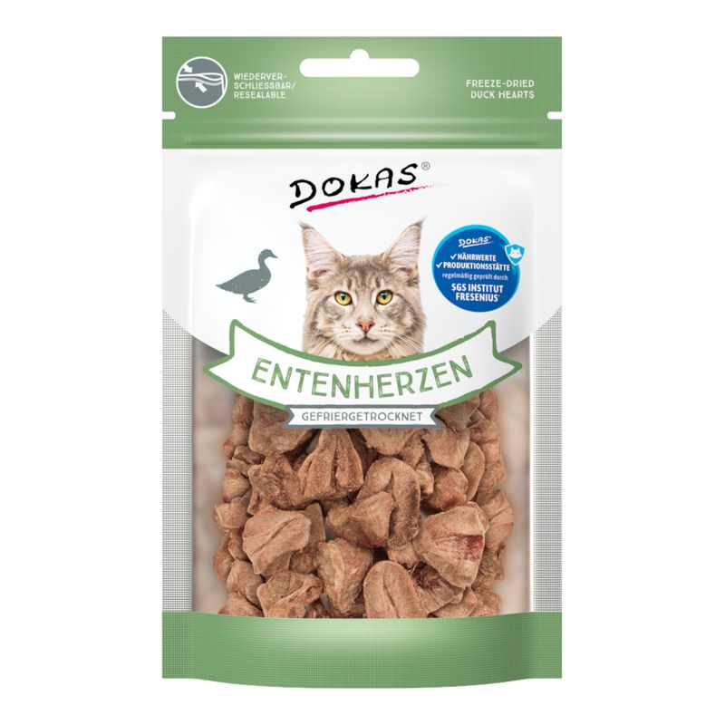 Dokas Freeze-Dried Duck Hearts for Cats at bitiba!