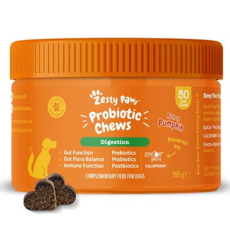 Zesty Paws Probiotic Chews Pompoen