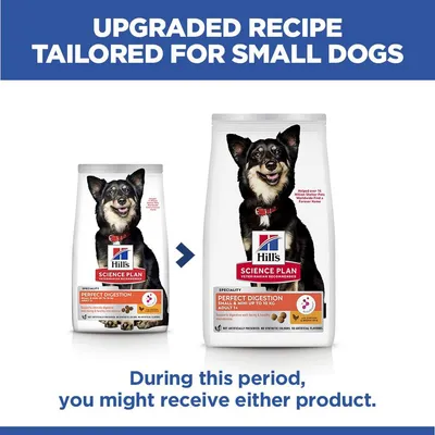 Hill's Science Plan Perfect Digestion Adult 1+ Small & Mini csirke & barna rizs