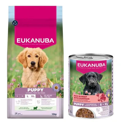 12 / 15  кг Eukanuba Premium Nutrition, сухой корм для собак +  влажный корм 3 x 400 г в подарок!