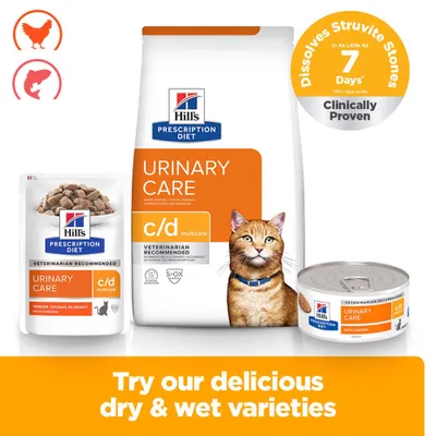 Hill's Prescription Diet Feline c/d Multicare Urinary Care - Chicken Hill's Prescription Diet Feline c/d Multicare Urinary Care - Chicken