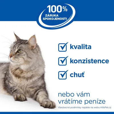 100% záruka spokojenosti: kvalita, konzistence, chuť nebo vrácení peněz. Další podmínky na Hillspet.cz. 100% záruka spokojenosti: kvalita, konzistence, chuť nebo vrácení peněz. Další podmínky na Hillspet.cz.