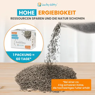 Lucky Kitty Katzenstreu "Natur Pur" - Grüner-Tee-Duft