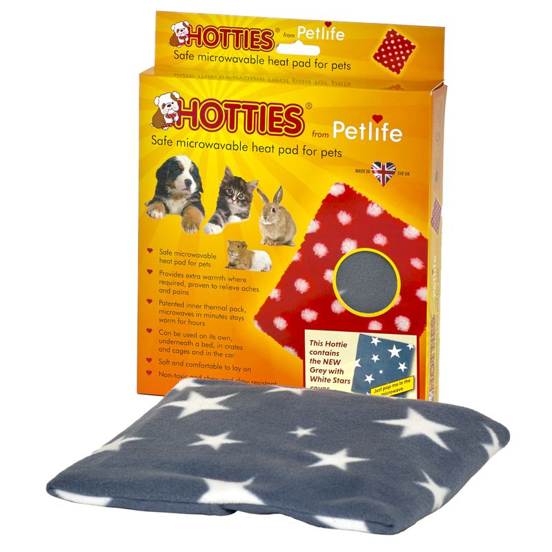 Vetbed® magnetron verwarmingskussen Hottie, grijs met sterren