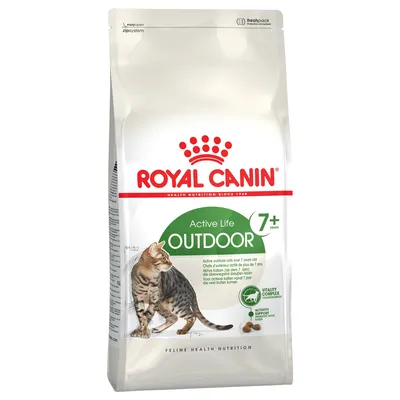 Royal Canin Active Life Outdoor 7+ krmivo pro aktivní venkovní kočky od 7 let. Vitality Complex, čerstvé balení se zipovým systémem.