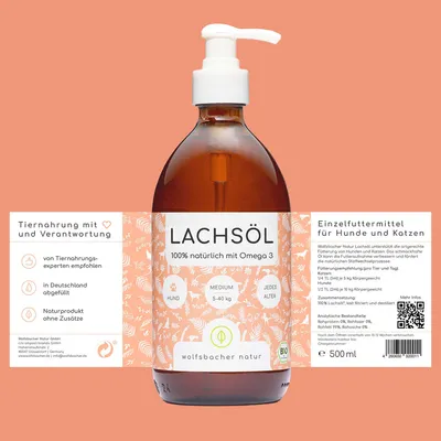 Wolfsbacher Natur Lachsöl für Hunde