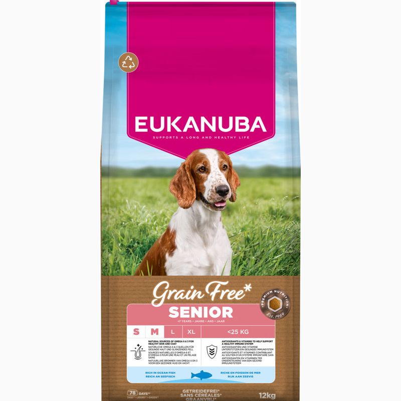 Eukanuba Grain Free Senior Small & Medium mit Seefisch