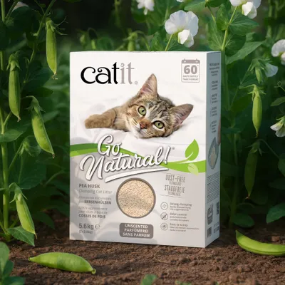 Catit Go Natural -kissanhiekka herneenkuorista, hajusteeton