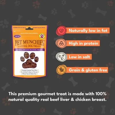 Pet Munchies Training Treats - Liver & Chicken (150g) Pet Munchies Training Treats - Liver & Chicken (150g)