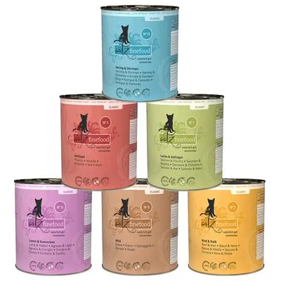 catz finefood 6 x 800 g umido gatto