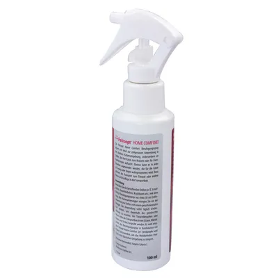 Spray Feiszept HOME COMFORT 100 ml, flacon blanc avec pulvérisateur et texte en allemand sur l’étiquette. Marque et nom du produit visibles.