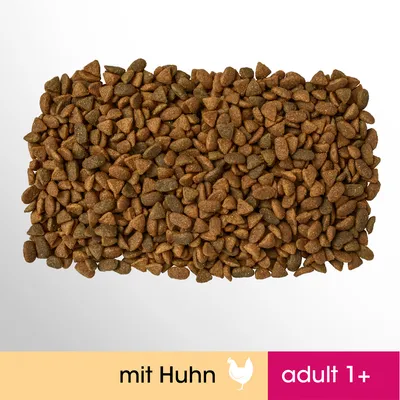 Granule, text: mit Huhn, adult 1+